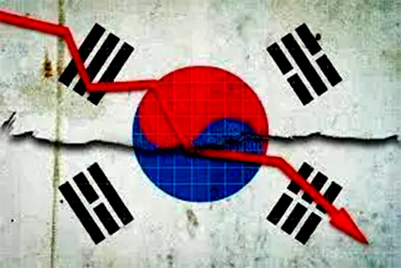 South Korean equities are down